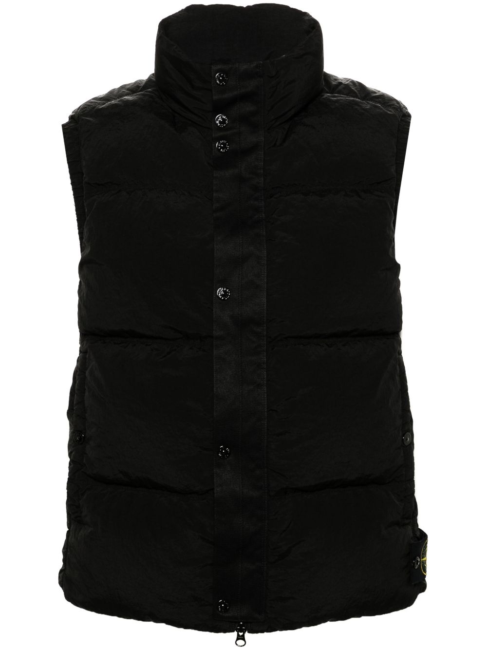 Stone Island 罗盘徽章马甲 - 黑色