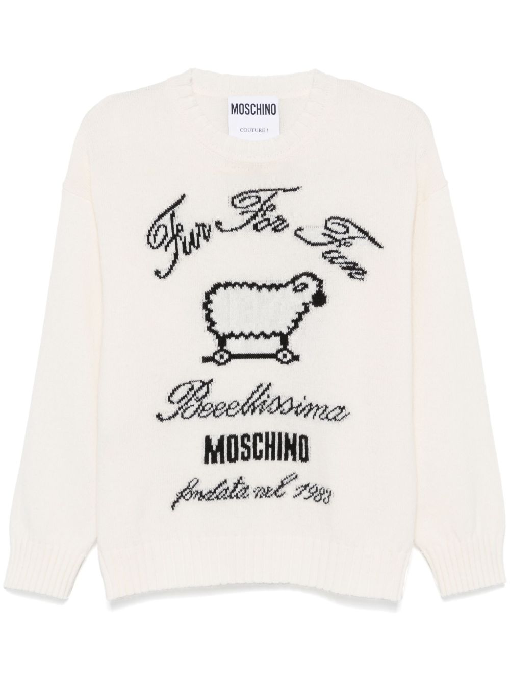 Moschino 嵌花针织毛衣 - 中性色