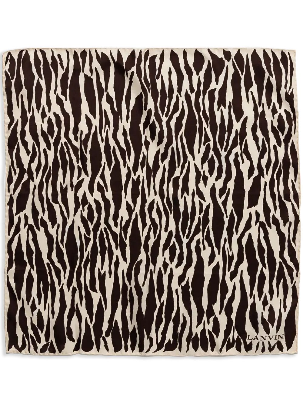 Lanvin zebra-print scarf - 黑色