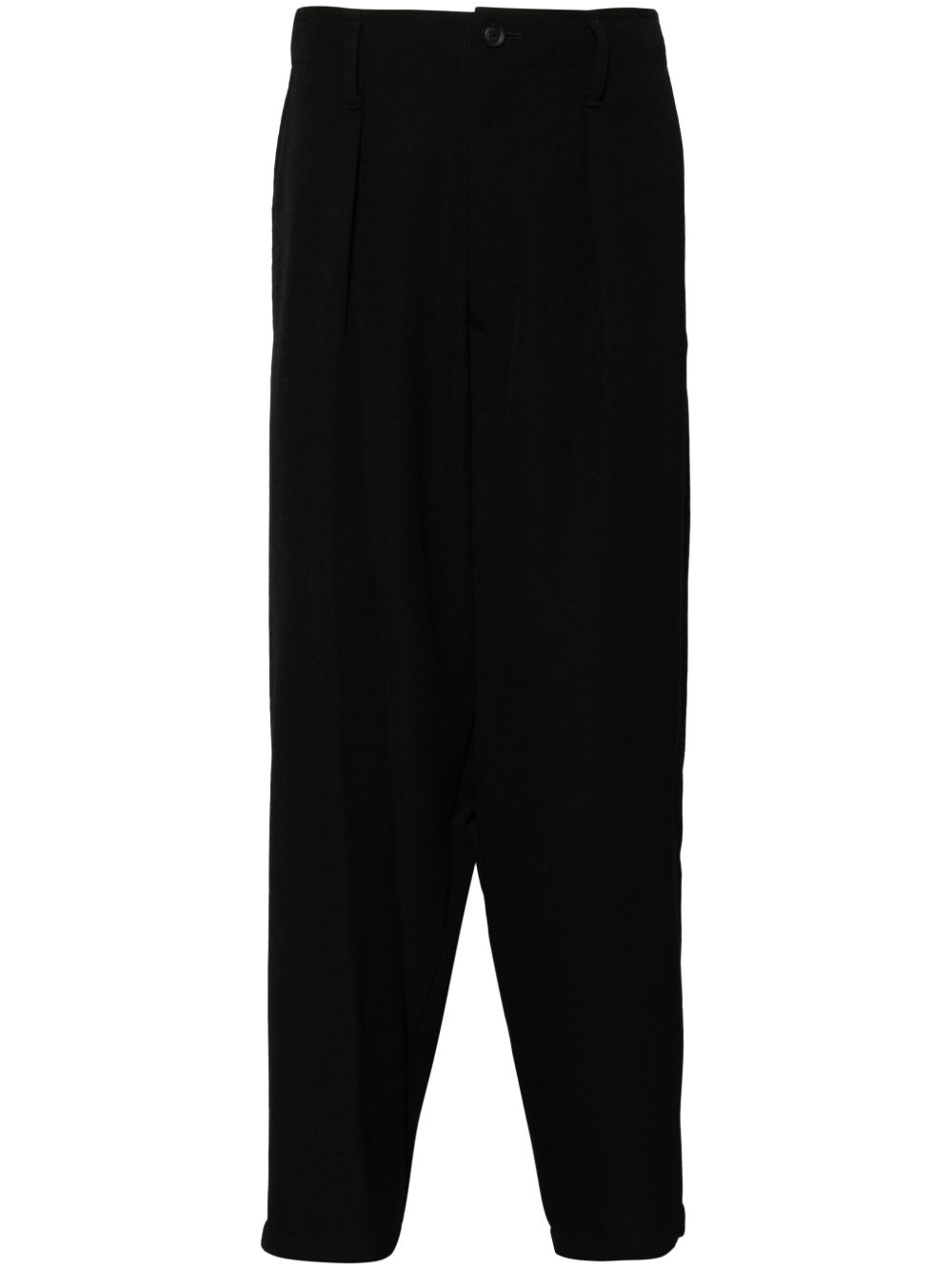 Yohji Yamamoto 羊毛锥形裤 - 黑色