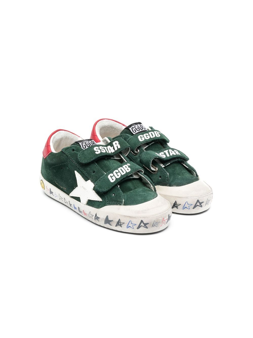 Golden Goose Kids Superstar 魔术贴运动鞋 - 绿色