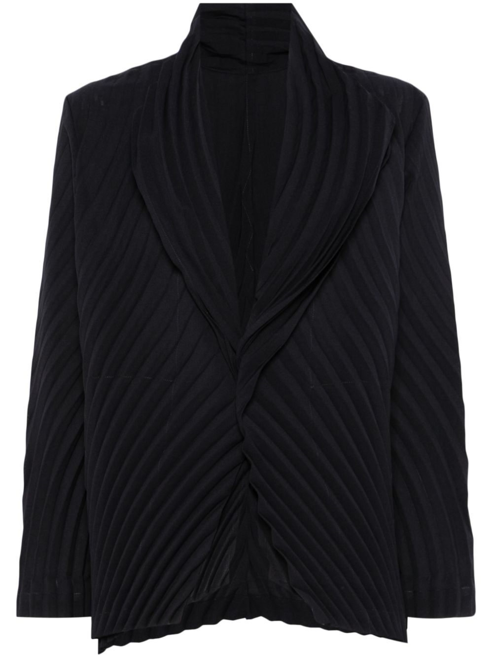 Issey Miyake Wrapped Pleats 夹克 - 蓝色