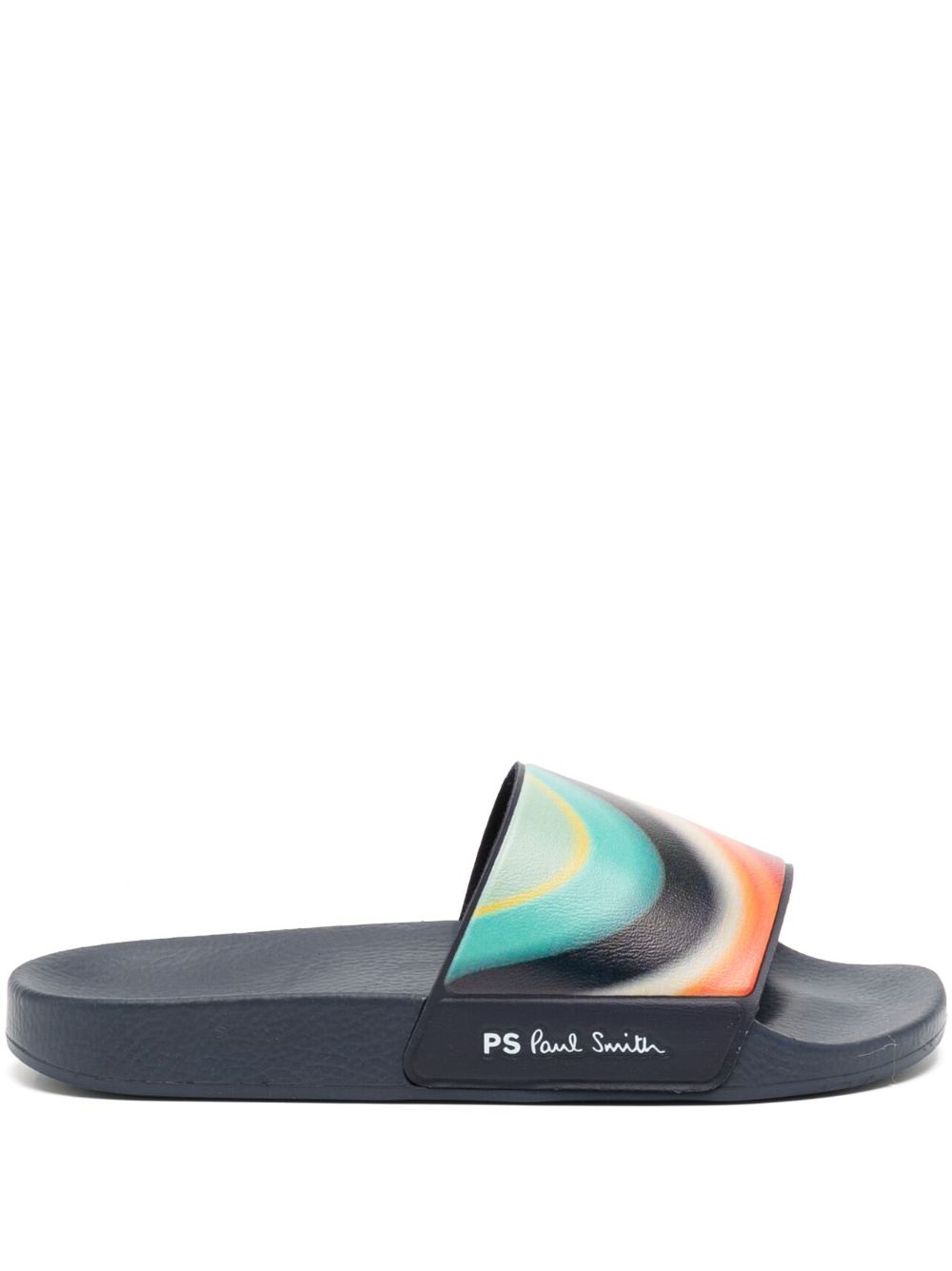 Paul Smith 条纹平底拖鞋 - 彩色