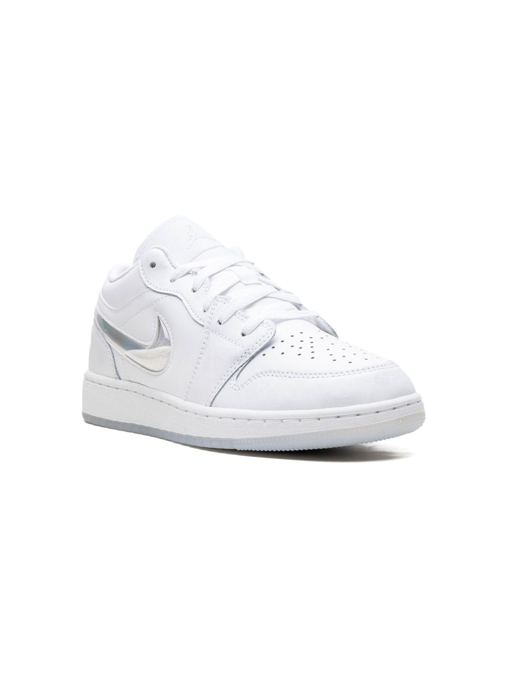Jordan Kids Air Jordan 1 Low Glitter Swoosh 运动鞋 - 白色