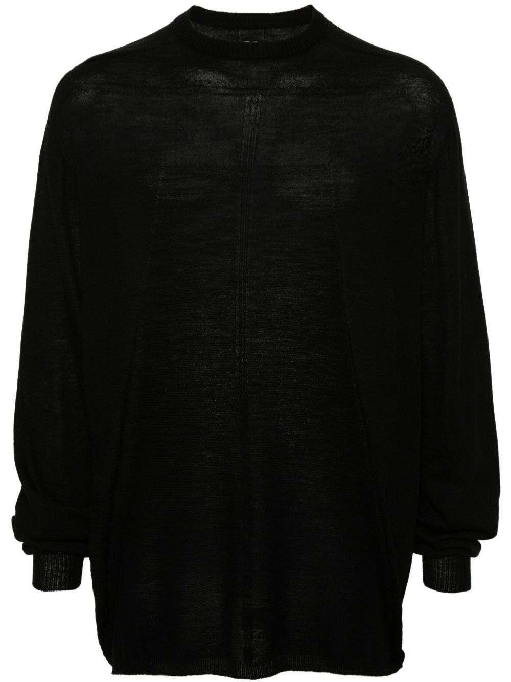 Rick Owens Oversized Level 初剪羊毛毛衣 - 黑色