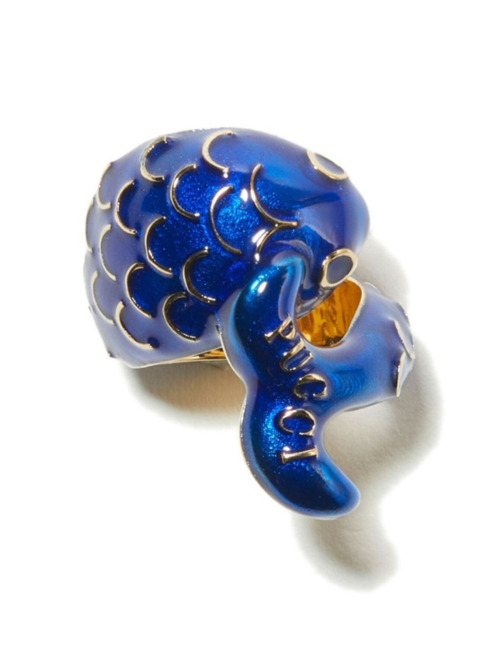 PUCCI Aquarius 亮片金葱戒指 - 金色