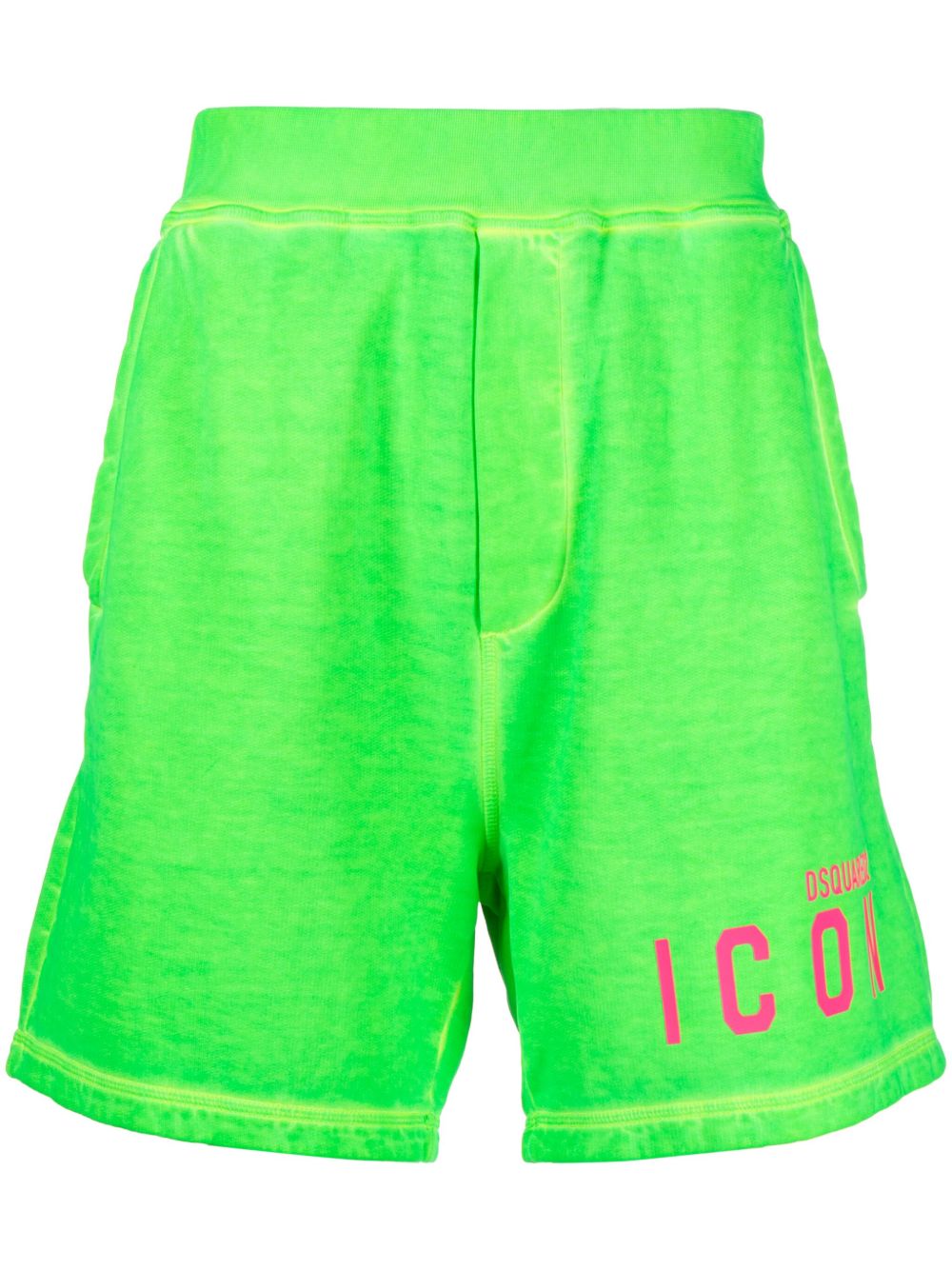 DSQUARED2 Be Icon 棉平纹针织短裤 - 绿色