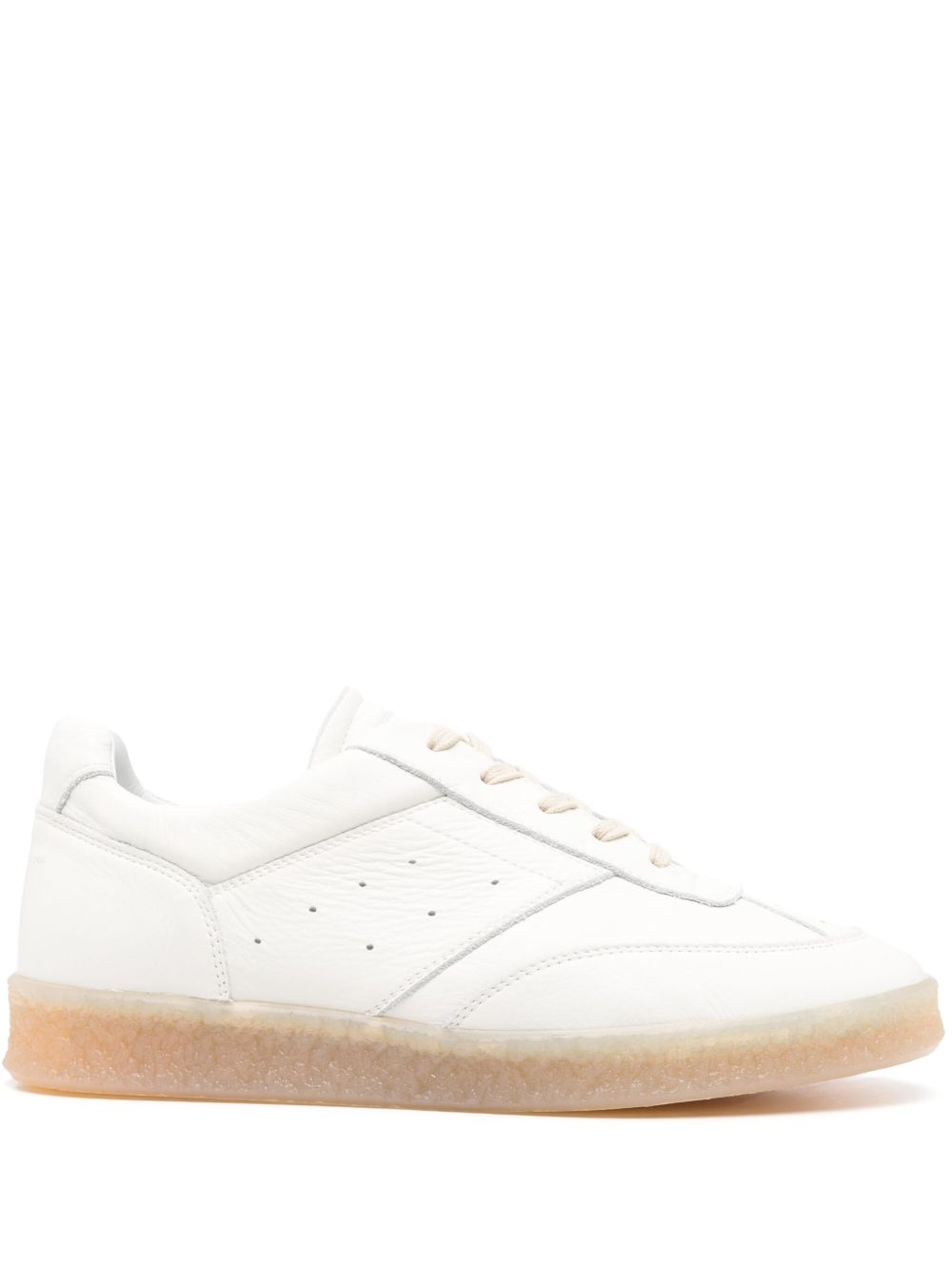 MM6 Maison Margiela 皮质运动鞋 - 白色