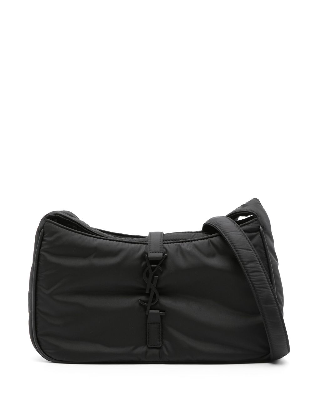 Saint Laurent logo标牌单肩包 - 黑色