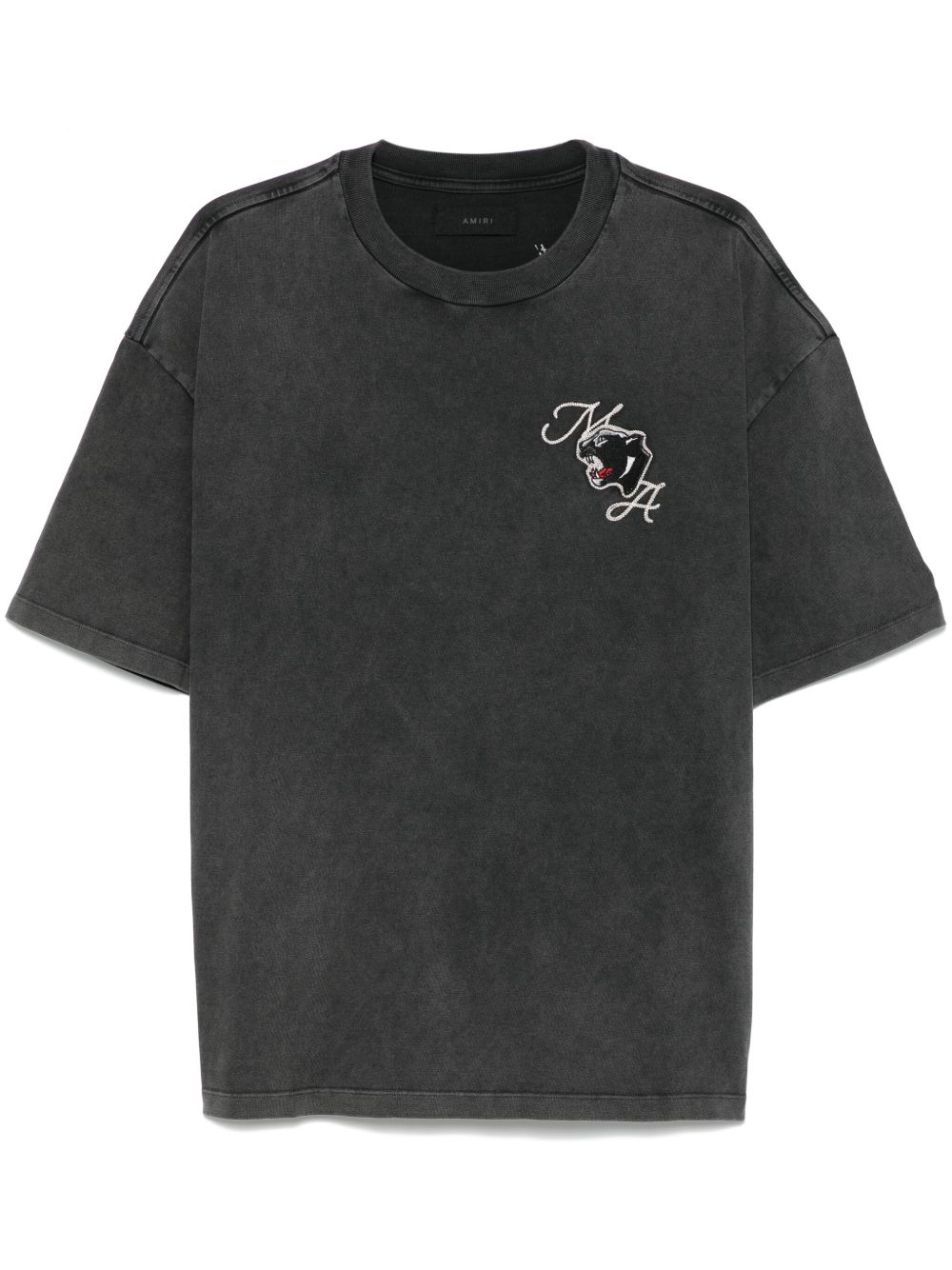 AMIRI logo刺绣T恤 - 灰色