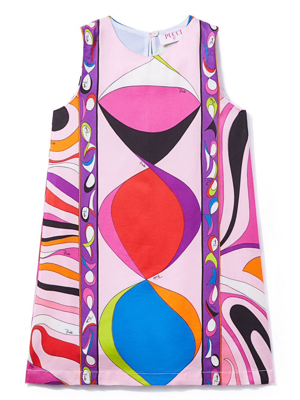 PUCCI Junior 混合印花连衣裙 - 粉色