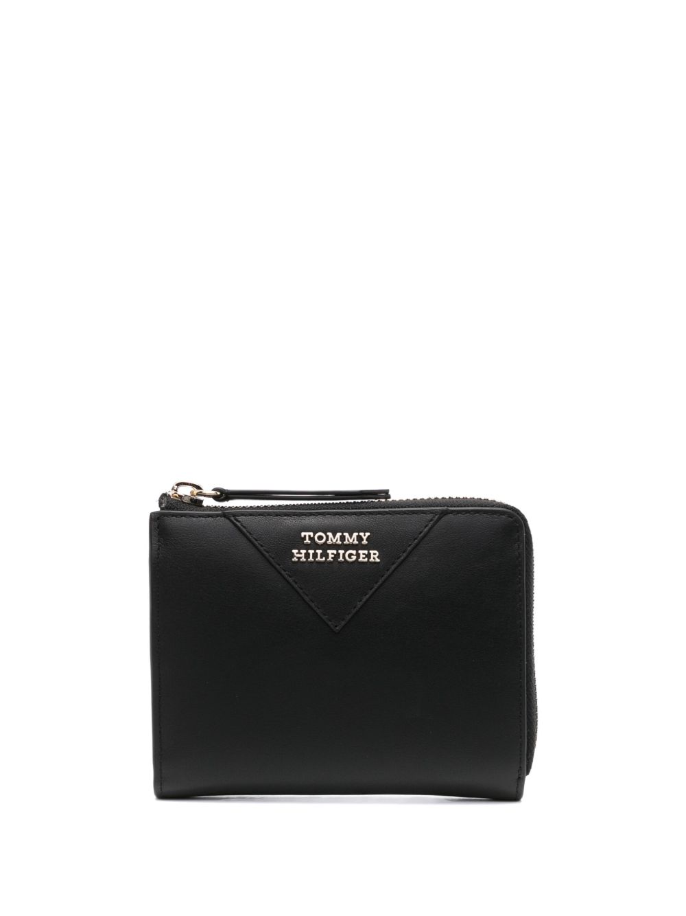 Tommy Hilfiger logo中号皮质钱包 - 黑色