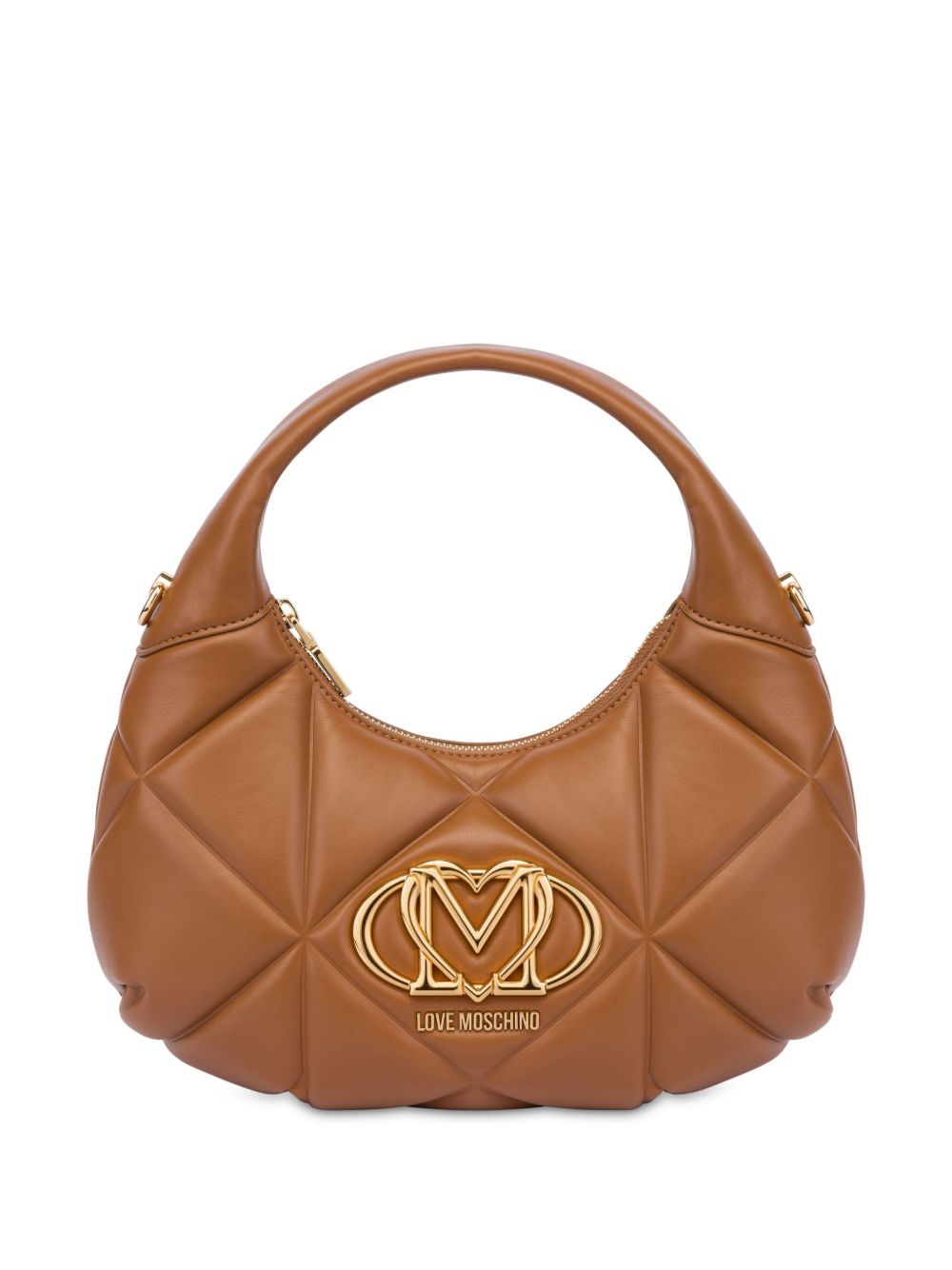 Love Moschino logo单肩包 - 褐色