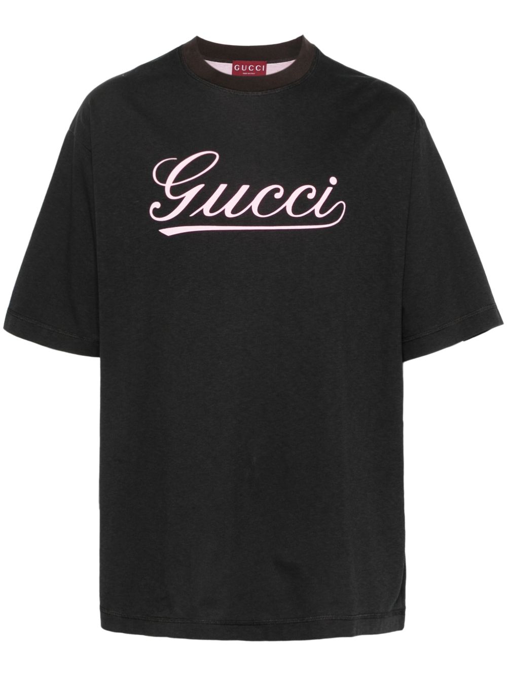 Gucci logo印花T恤 - 灰色
