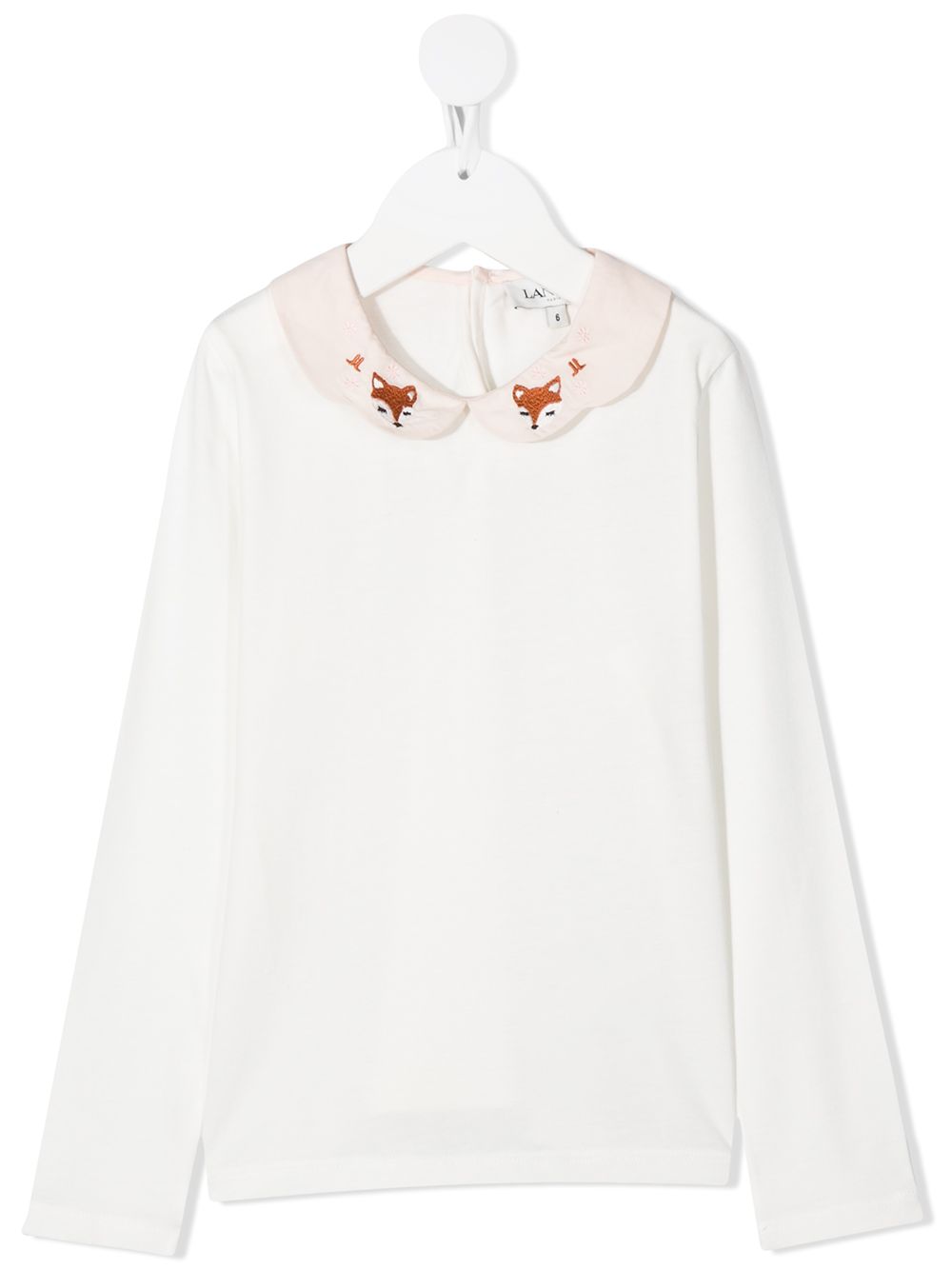 Lanvin Enfant 狐狸印花翻领上衣 - 中性色