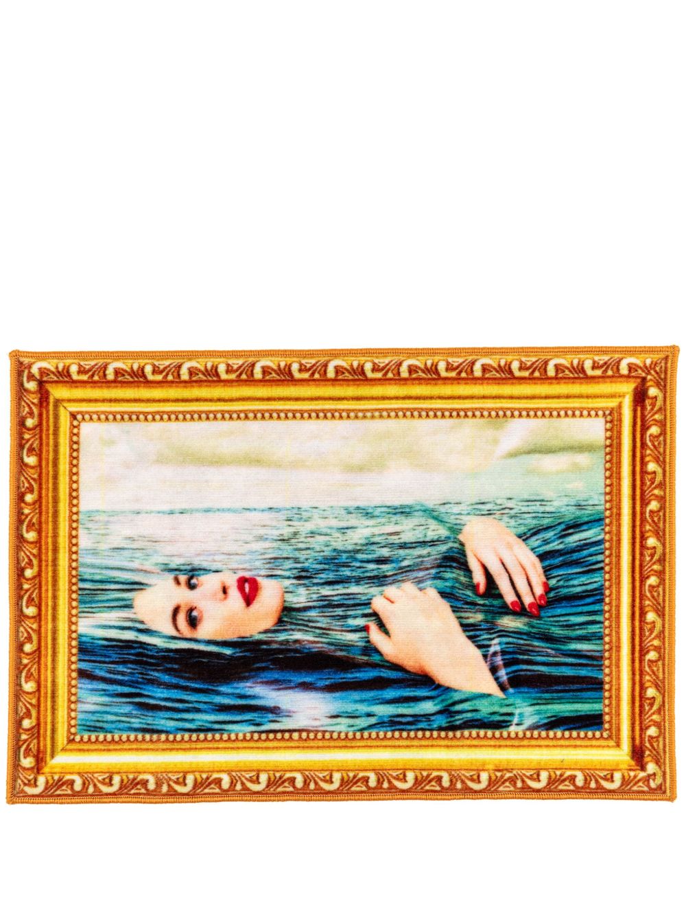 Seletti Seagirl 图案印花地垫（60x90厘米） - 彩色