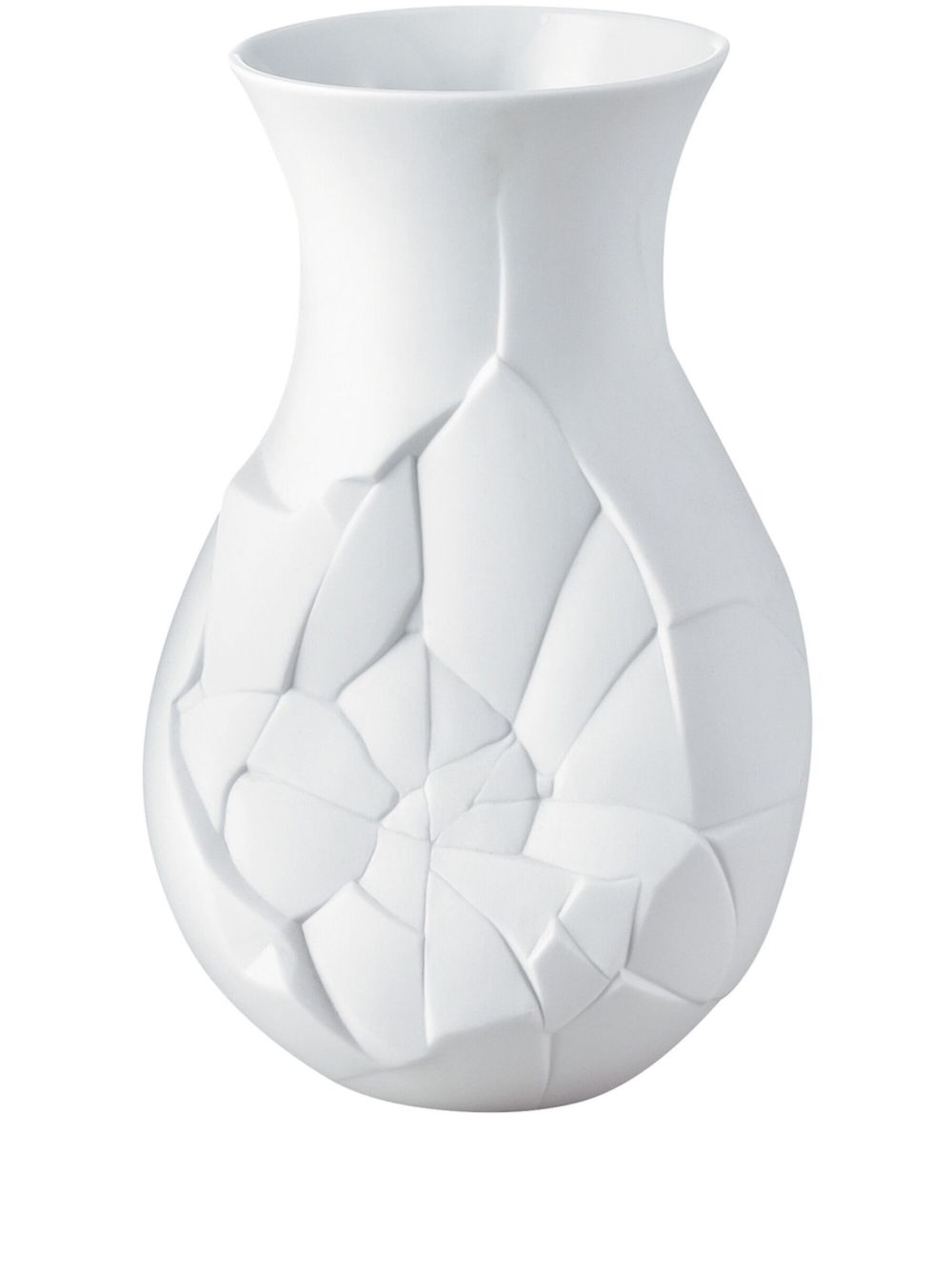 Rosenthal 破碎效果陶瓷花瓶 - 白色