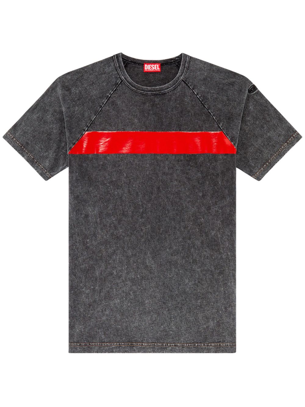 Diesel T-Radjust-Q1 褪色棉T恤 - 灰色