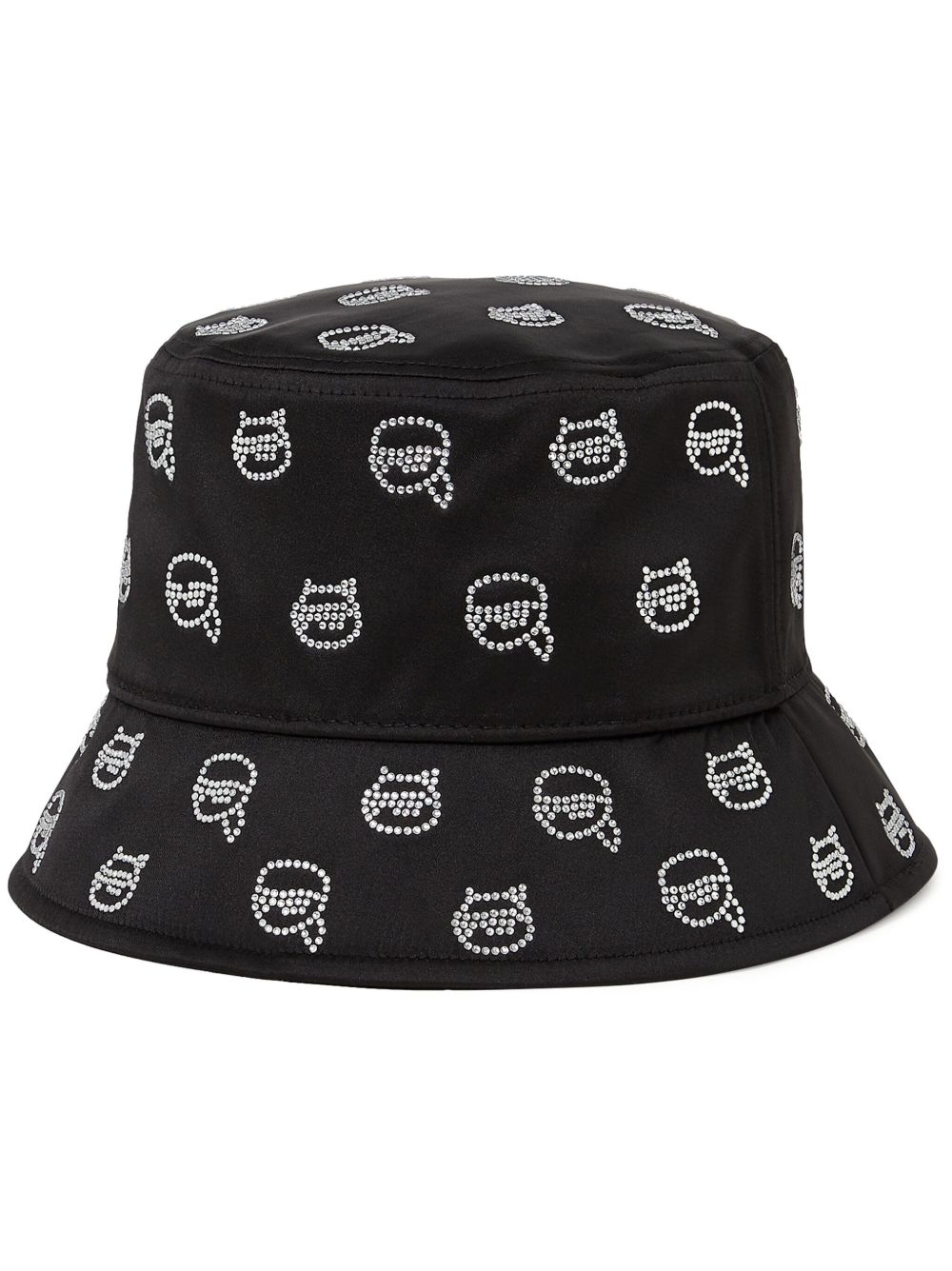 Karl Lagerfeld Ikon 水钻缀饰渔夫帽 - 黑色