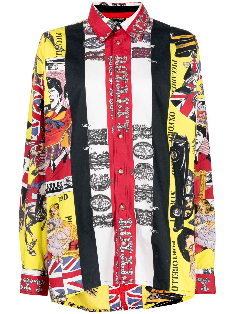Versace Pre-Owned 图案印花棉衬衫（ 1990-2000年代典藏款 ） - 彩色