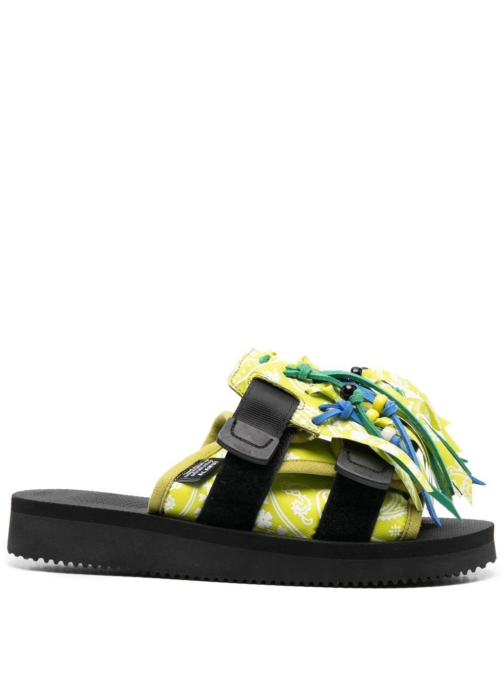 Alanui X Suicoke x Suicoke 佩斯理印花流苏凉鞋 - 黄色