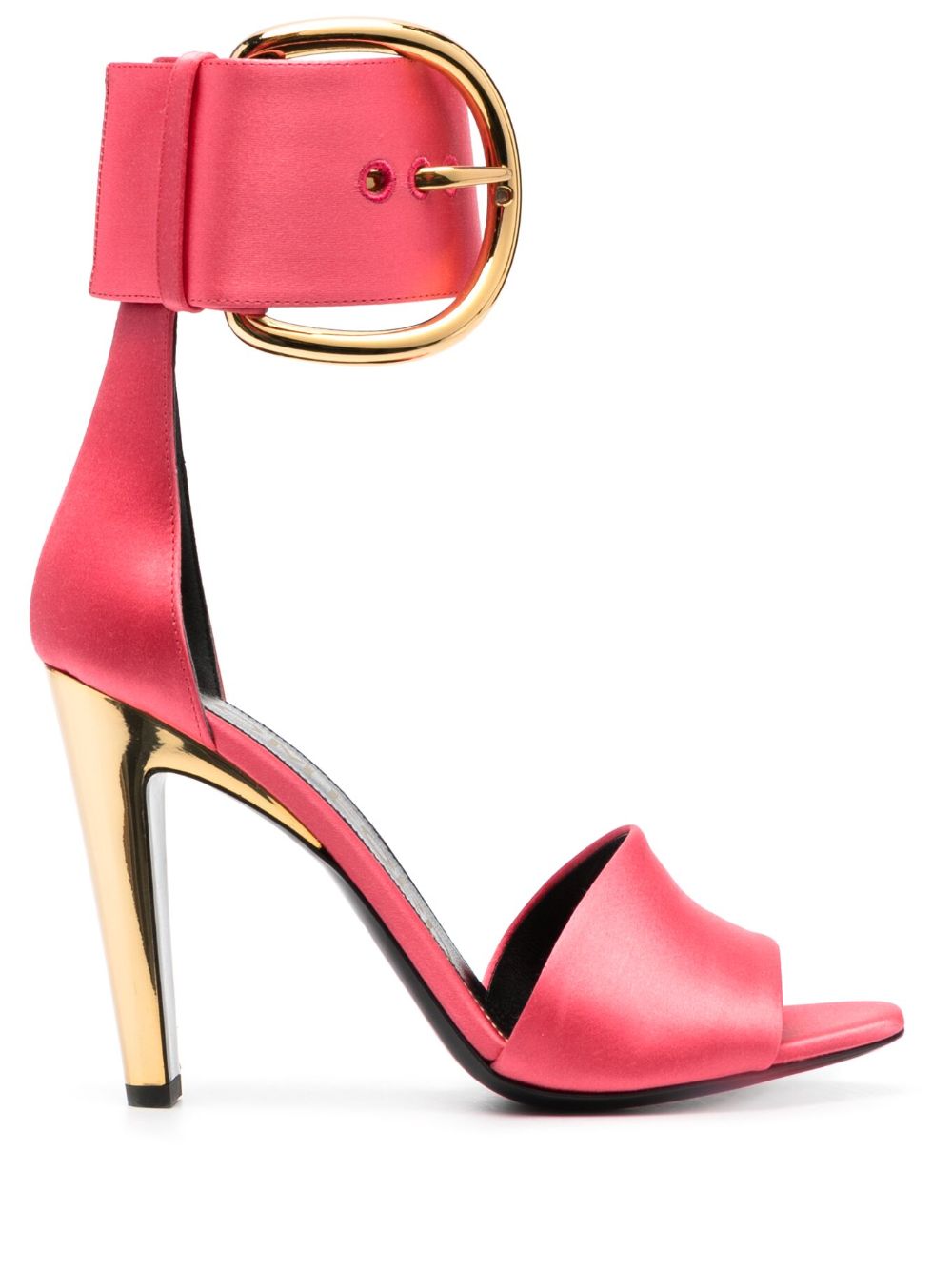 TOM FORD 扣环缎面高跟凉鞋 - 粉色