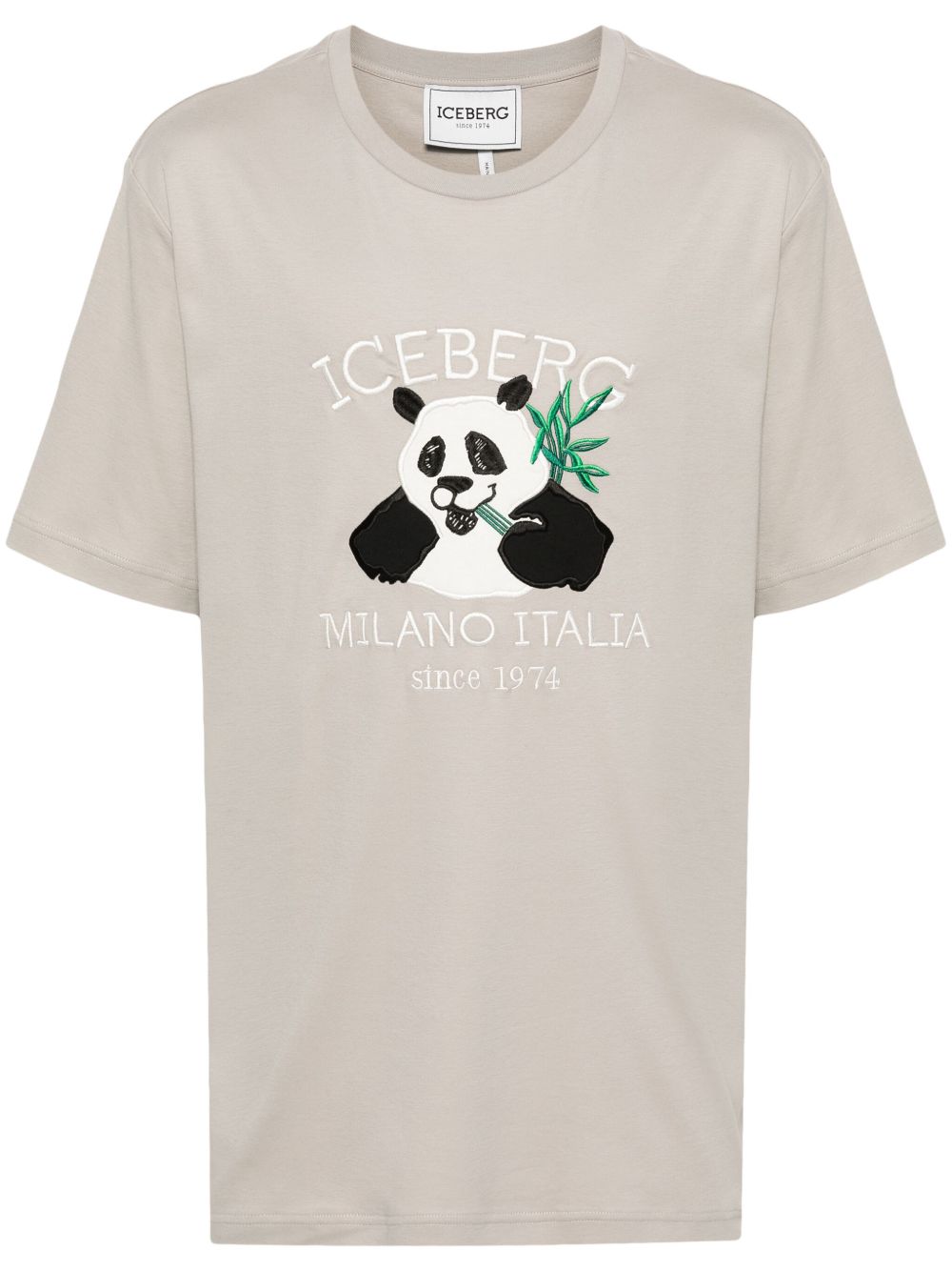 Iceberg 刺绣logo棉T恤 - 灰色