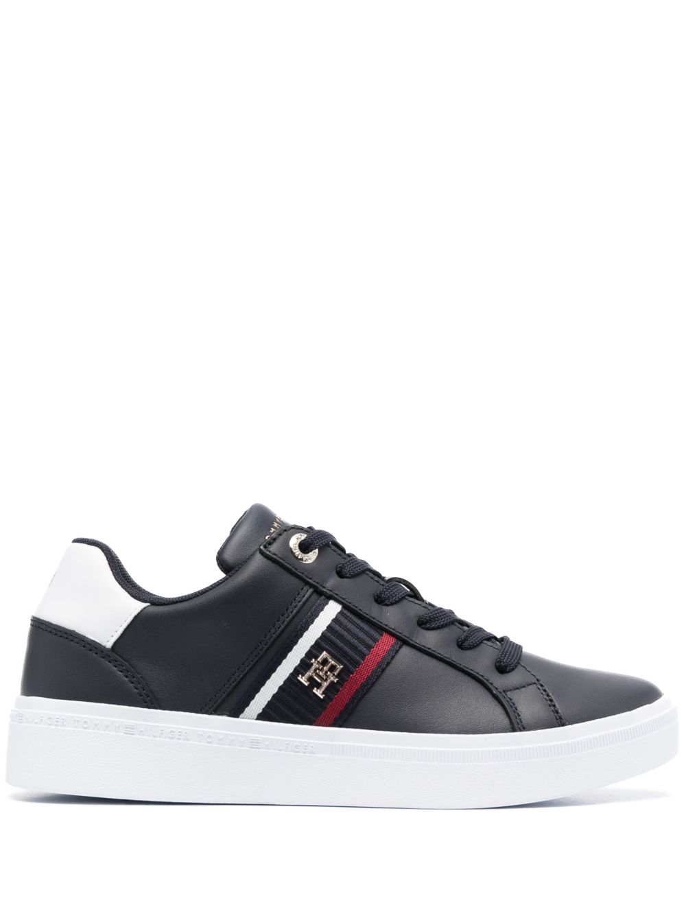 Tommy Hilfiger 皮质低帮运动鞋 - 蓝色