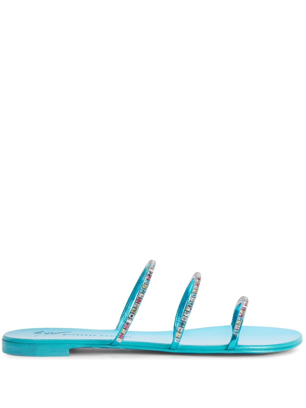 Giuseppe Zanotti Dark Colorful 水钻缀饰凉鞋 - 蓝色