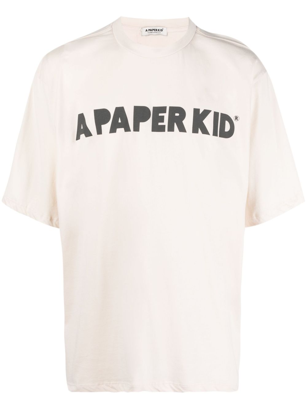A Paper Kid logo印花棉T恤 - 中性色