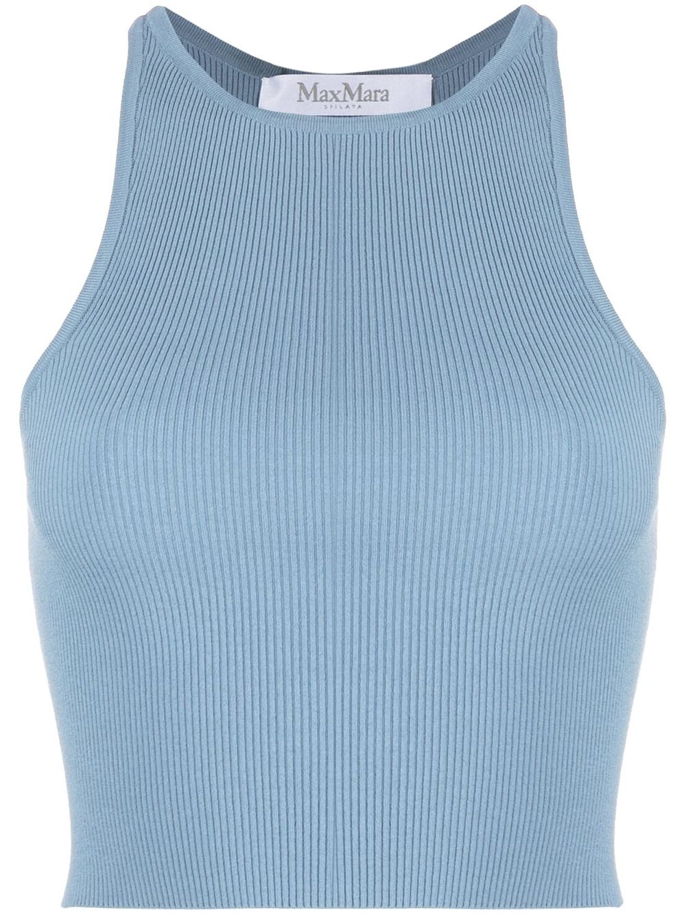Max Mara 针织挖背坦克背心 - 蓝色
