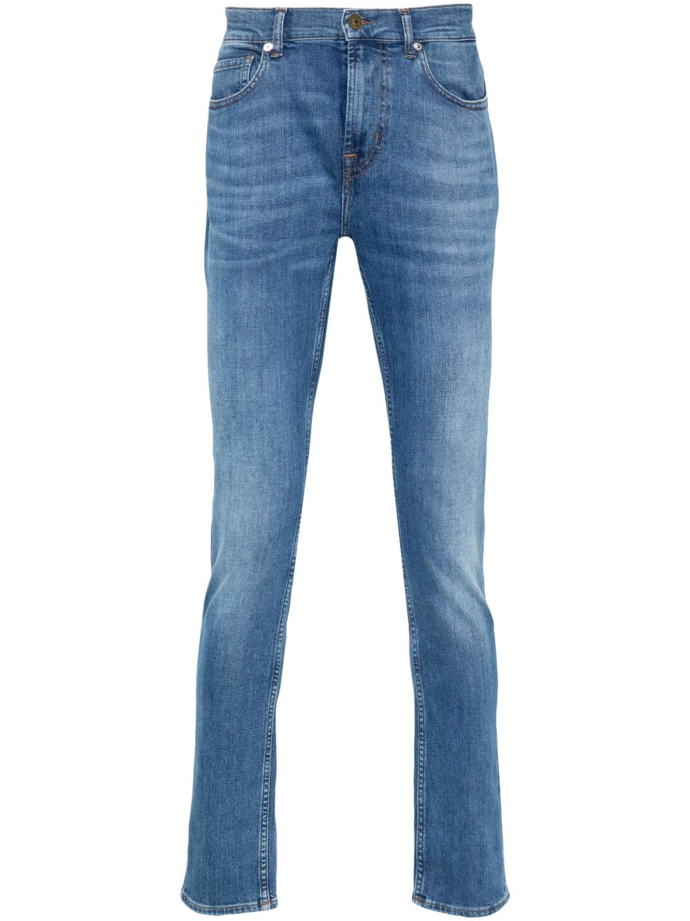 7 For All Mankind Paxtyn logo贴花牛仔裤 - 蓝色