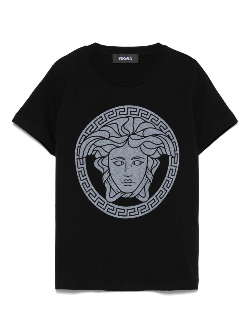 Versace Kids Medusa Greca 印花T恤 - 黑色