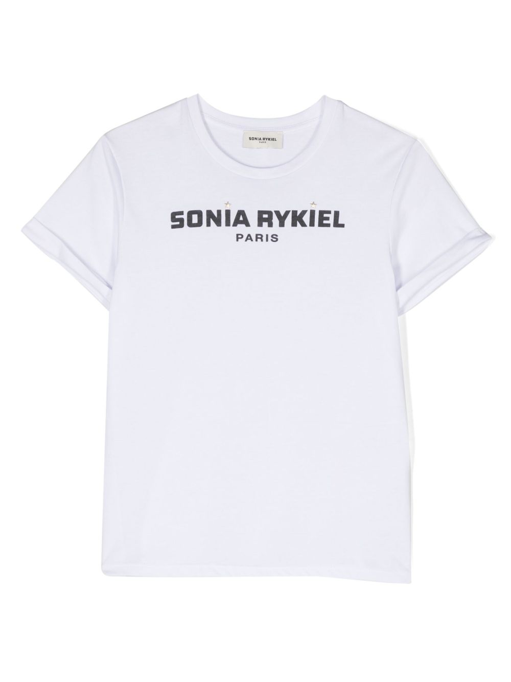 SONIA RYKIEL ENFANT logo印花圆领T恤 - 白色