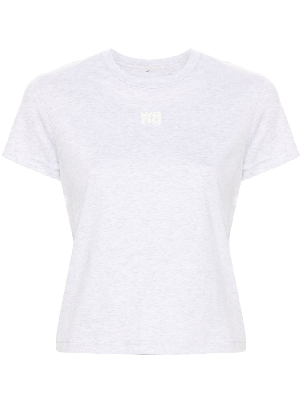 Alexander Wang logo印花棉T恤 - 灰色