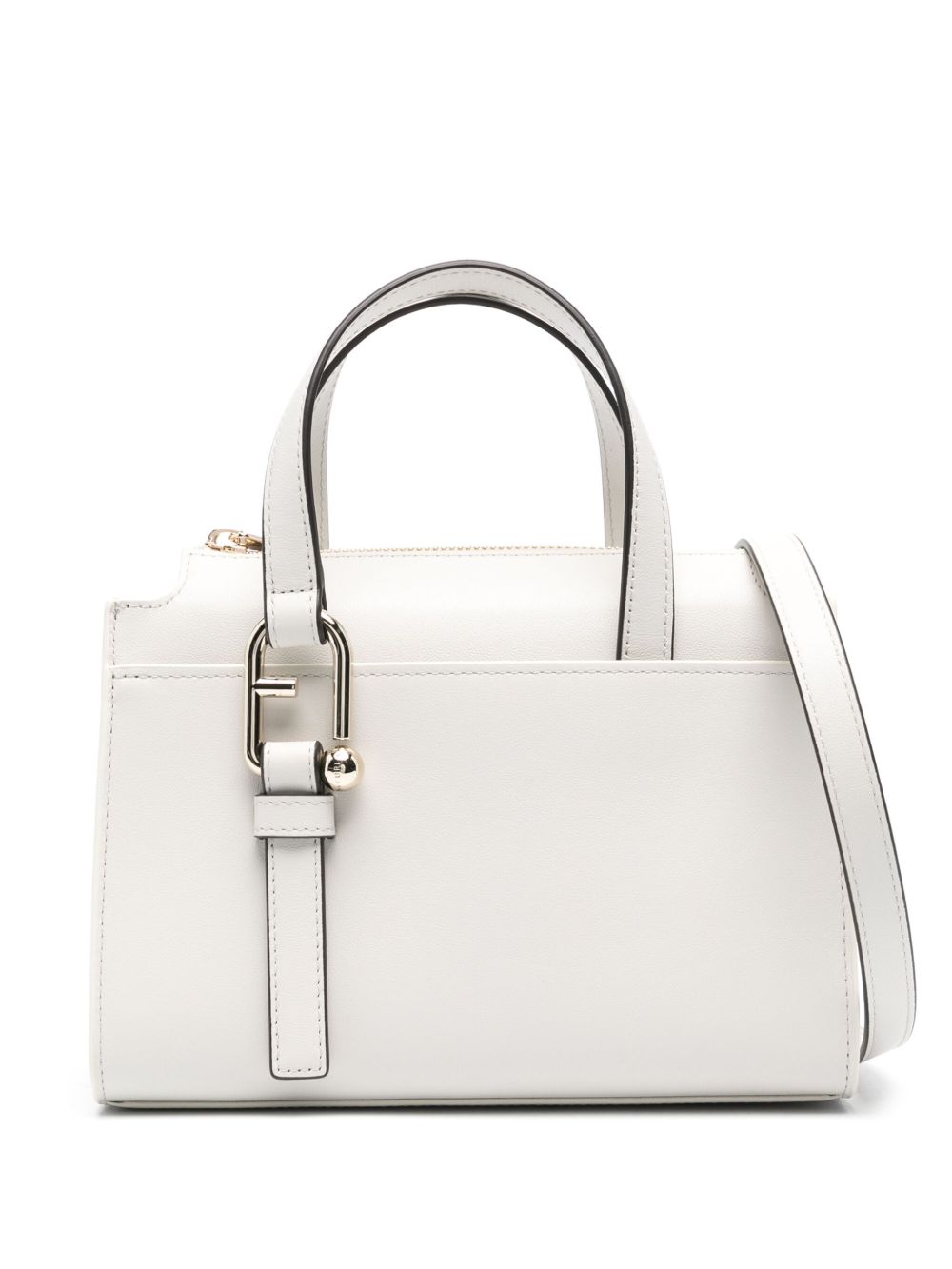 Furla Boston 皮质小号手提包 - 灰色