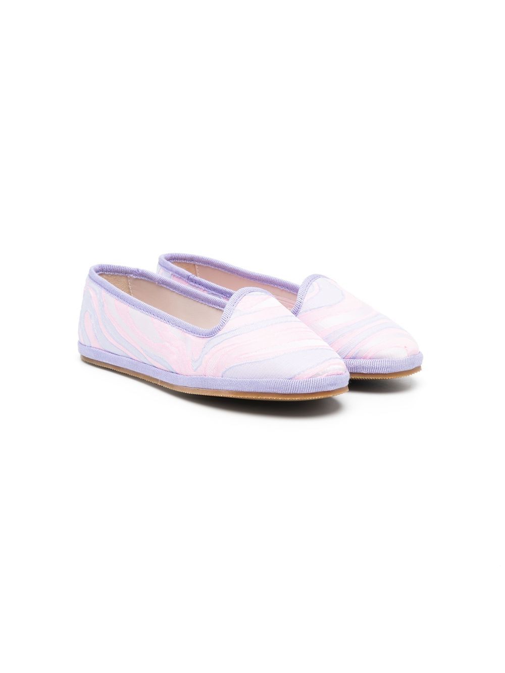 PUCCI Junior 图案套穿式平底鞋 - 粉色