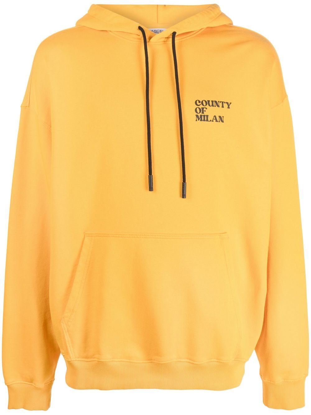 Marcelo Burlon County of Milan logo印花套头式连帽衫 - 黄色