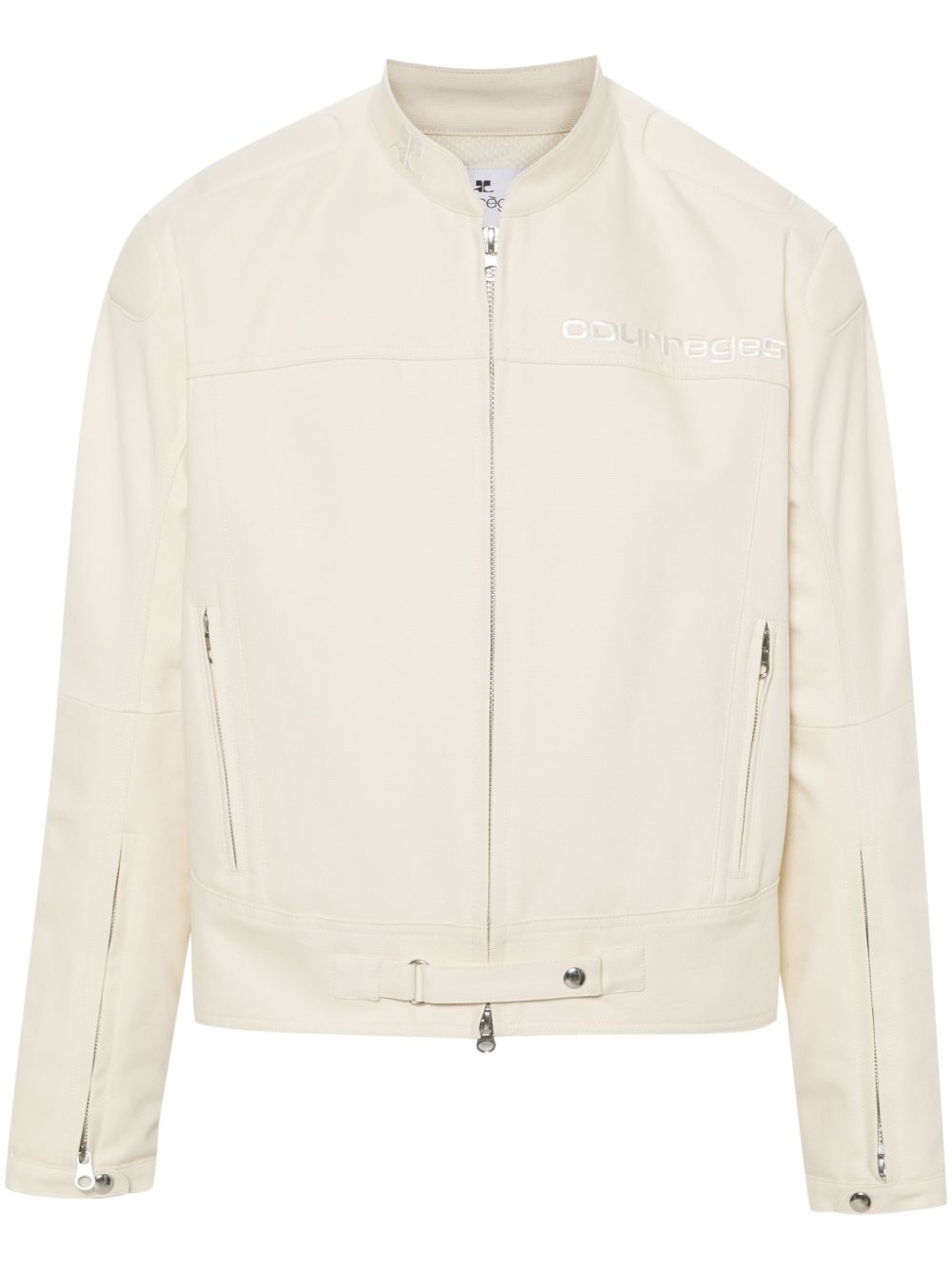 Courrèges logo刺绣夹克 - 中性色
