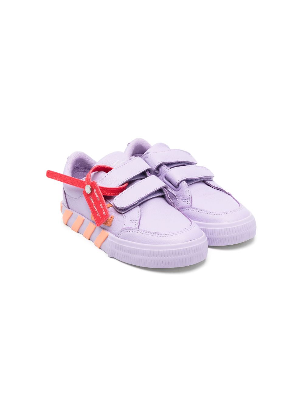 Off-White Kids 魔术贴圆头运动鞋 - 紫色