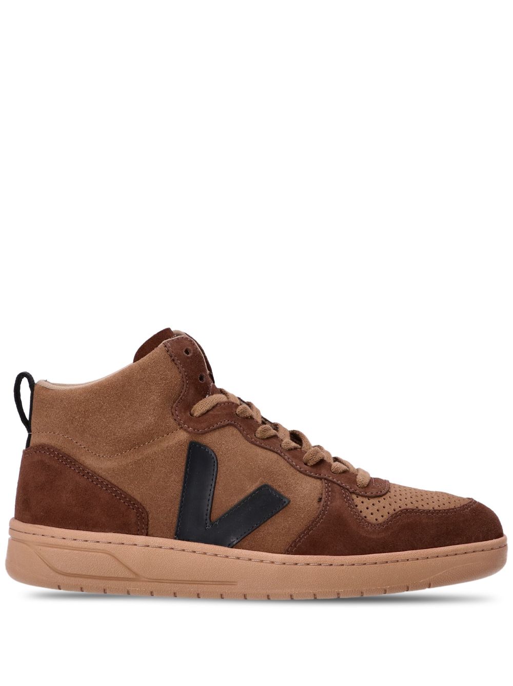 VEJA V-15 绒面皮运动鞋 - 褐色