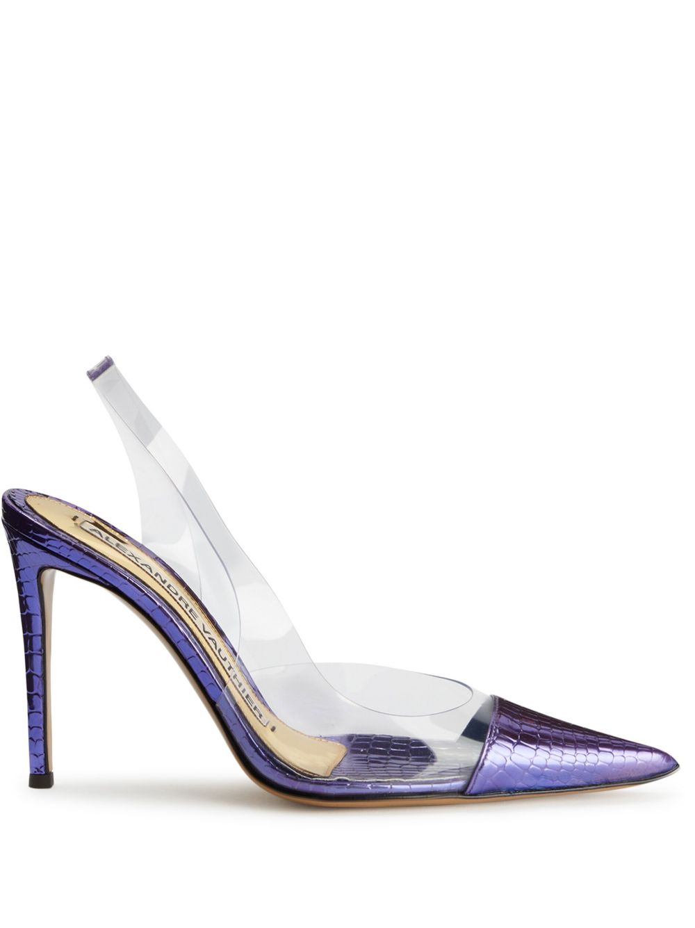 Alexandre Vauthier 金属感高跟鞋 - 蓝色