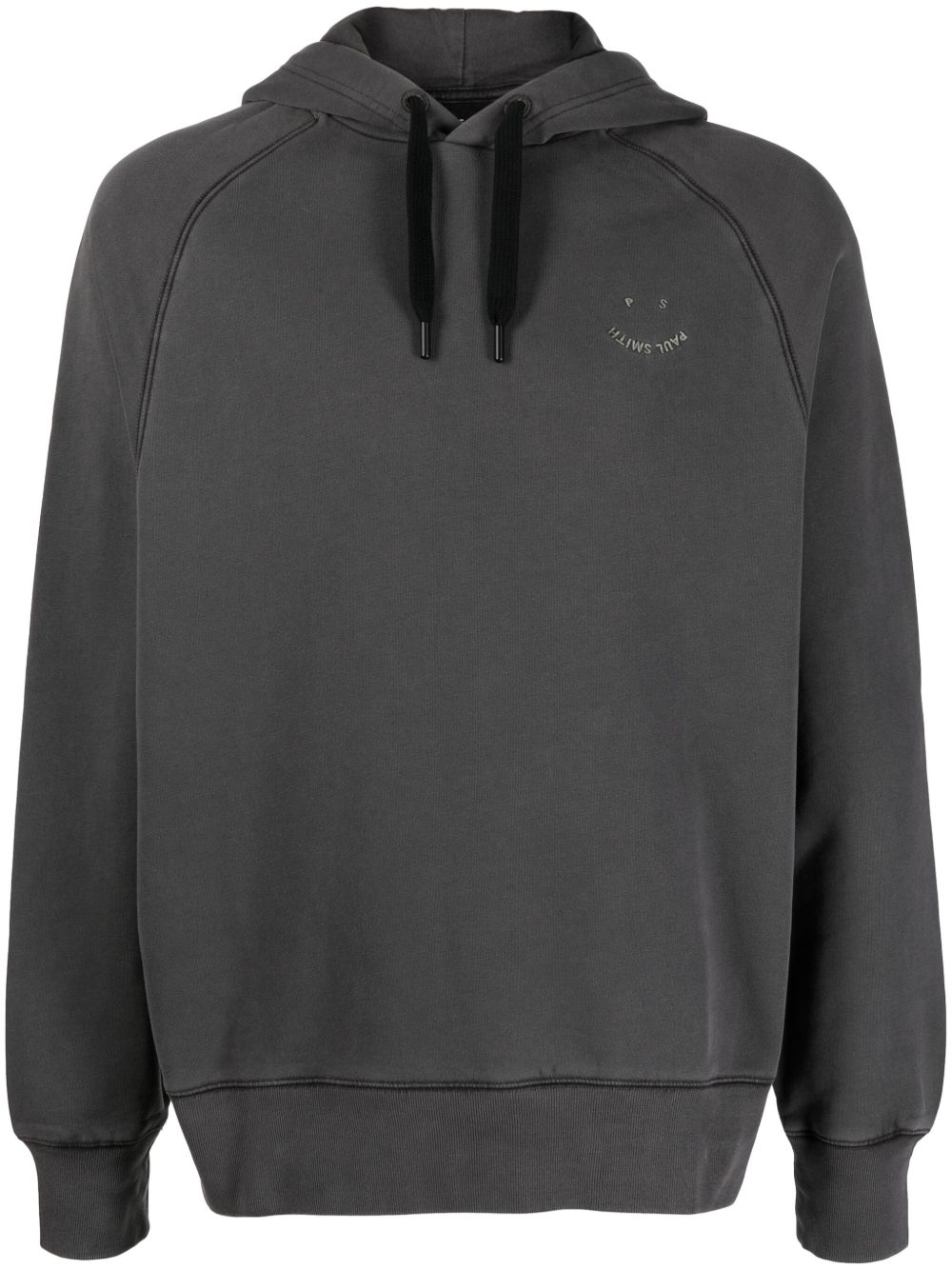 PS Paul Smith logo刺绣棉连帽衫 - 灰色