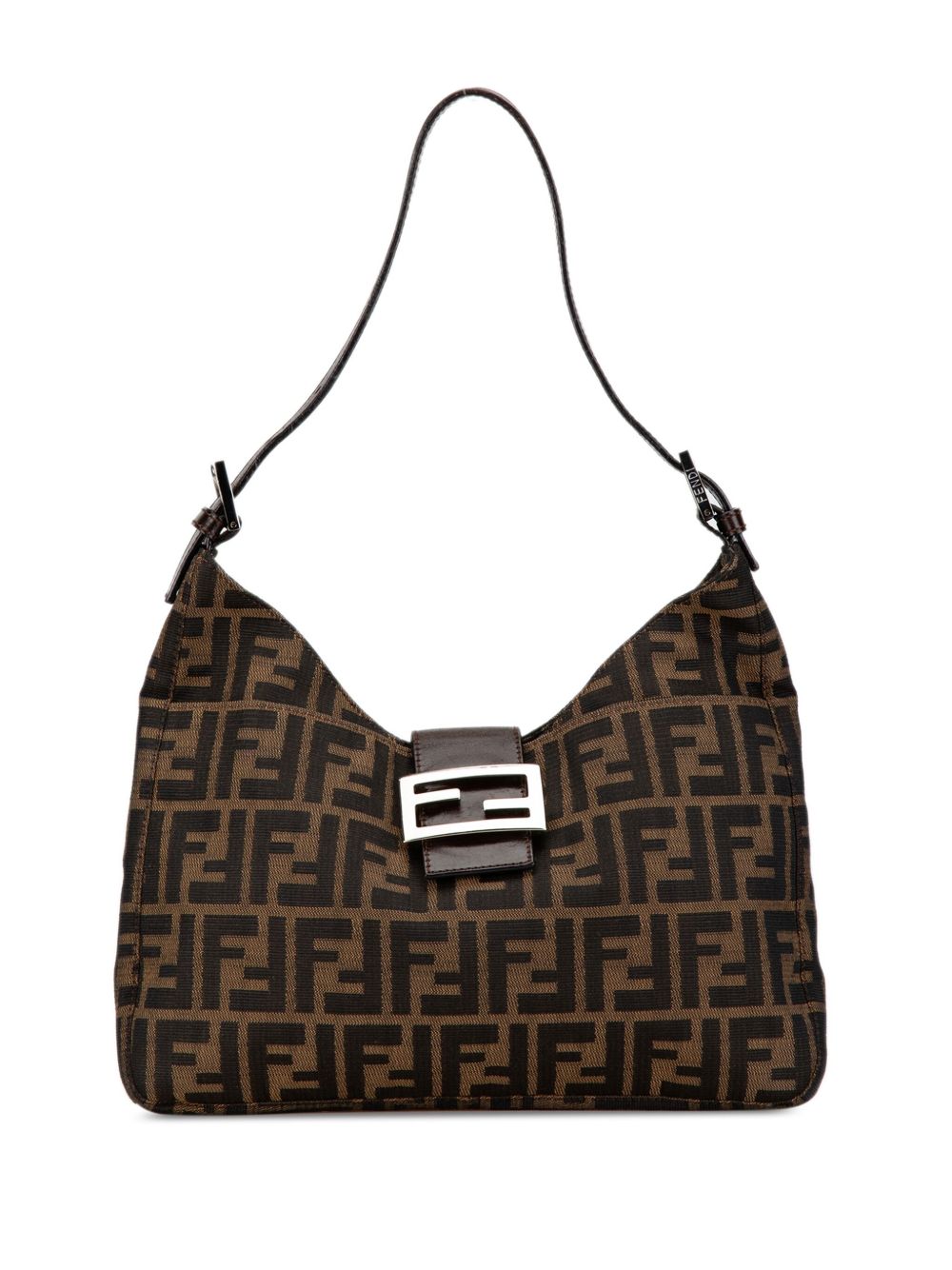 Fendi Pre-Owned Zucca 帆布单肩包（2000-2015年典藏款） - 褐色