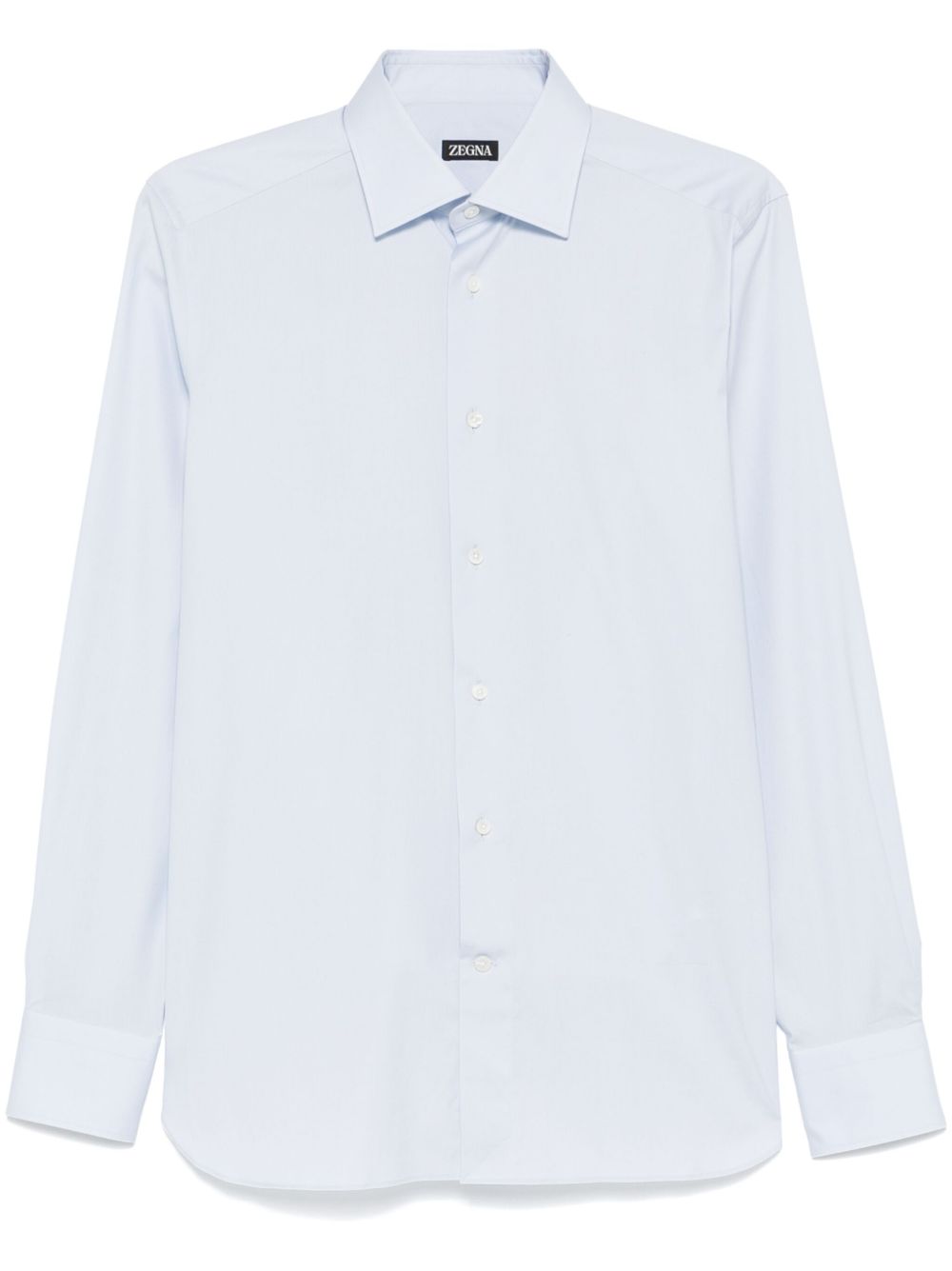 Zegna 切角领衬衫 - 蓝色
