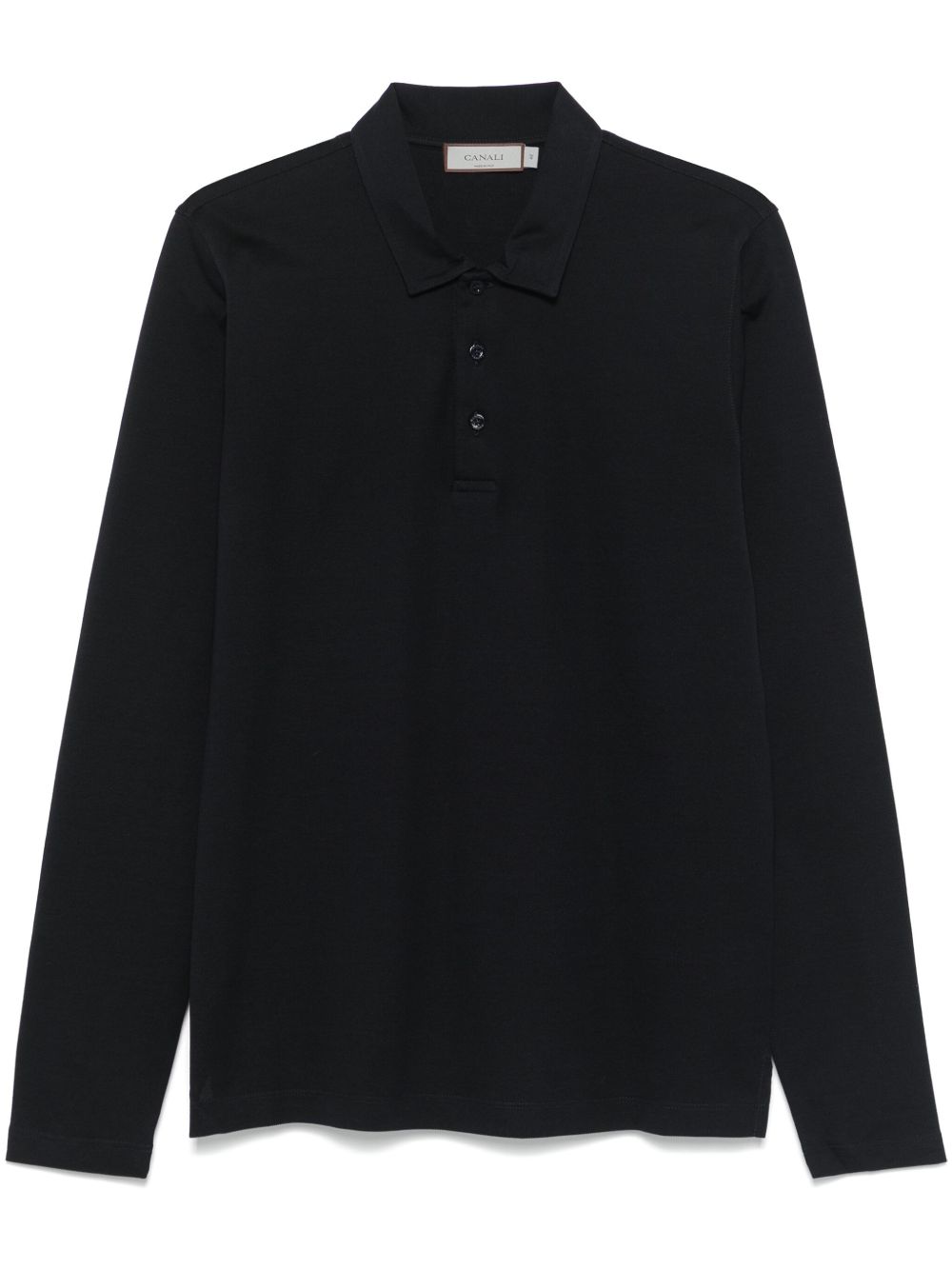 Canali 珠地布编织polo衫 - 蓝色