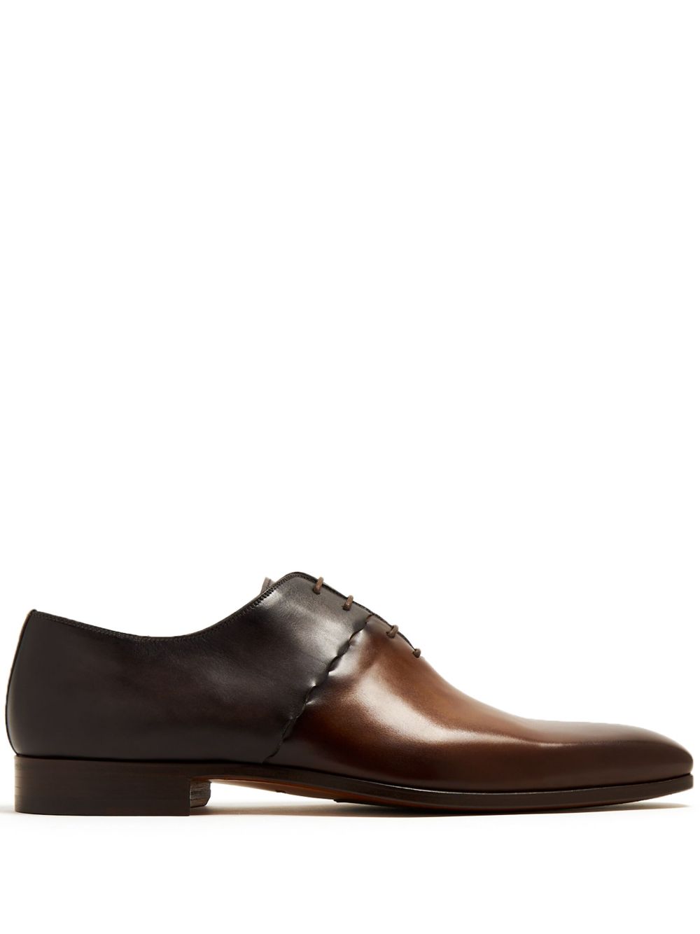 Magnanni 渐变效果拼接牛津鞋 - 褐色