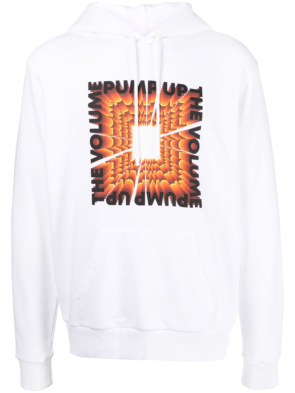 Marcelo Burlon County of Milan 标语印花抽绳连帽衫 - 白色