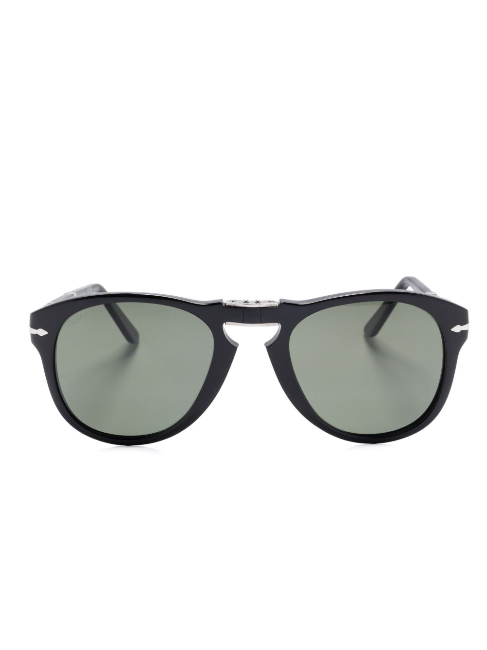 Persol 飞行员镜框太阳眼镜 - 黑色