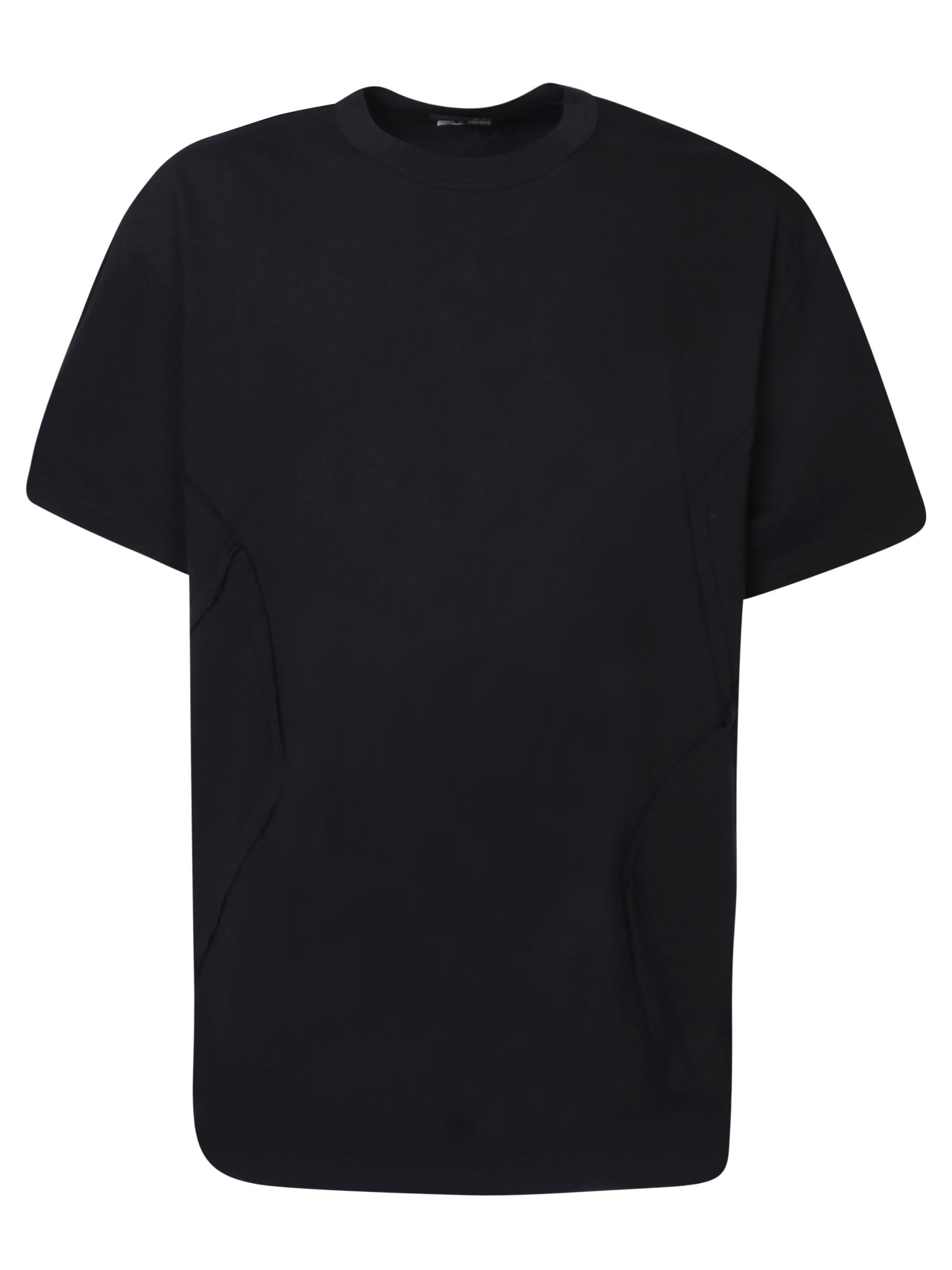 Comme Des Garçons Homme Plus 不对称线条 黑色T恤